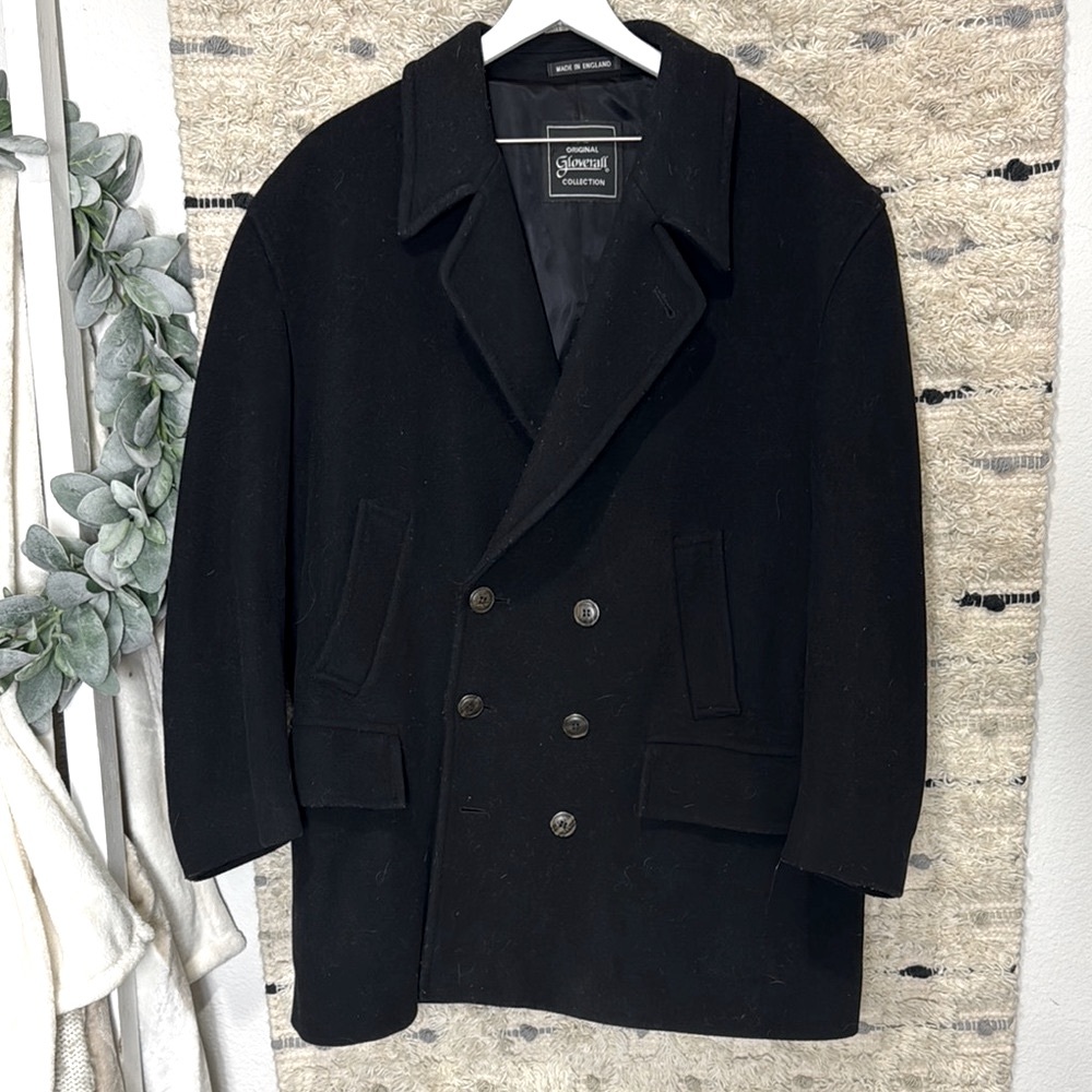 Gloverell Vintage Men's Black Pea Coat size 44